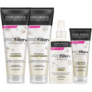 John Frieda Profiller+ Haircare Bundle - Shampoo, Conditioner, Spray & Super Flu John Frieda Profiller+ Haircare Bundle - Shampoo, Conditioner, Spray & Super Flu