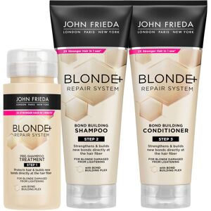 John Frieda Blonde+ Repair Bond-Building 3-Step System: Shampoo, Conditioner & P John Frieda Blonde+ Repair Bond-Building 3-Step System: Shampoo, Conditioner & P
