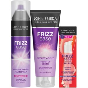 John Frieda The Frizz Fighting Trio Bundle Creme 100ml, Serum 50ml & Spray,250ml John Frieda The Frizz Fighting Trio Bundle Creme 100ml, Serum 50ml & Spray,250ml