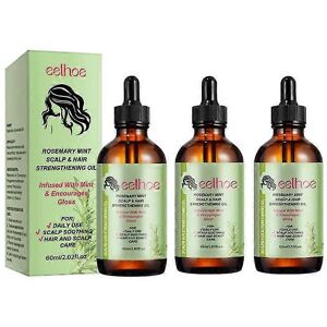 Unbranded (3PCS) 60ml Hair Growth Essential Oil Rosemary Hair Regrowth Oil Hair Growing Pr Unbranded (3PCS) 60ml Hair Growth Essential Oil Rosemary Hair Regrowth Oil Hair Growing Pr