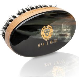 Mane 'n Tail Man Mane Premium Handmade Oxhorn Beechwood Military Style Medium Stiff Natural Mane 'n Tail Man Mane Premium Handmade Oxhorn Beechwood Military Style Medium Stiff Natural