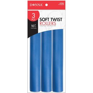 DKNY DONNA 10 Soft Twist Foam Curlers for Heatless Hairdressing Styling with Hair Cli DKNY DONNA 10 Soft Twist Foam Curlers for Heatless Hairdressing Styling with Hair Cli
