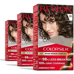 Revlon ColorSilk with Bond Repair Complex Permanent Hair Color 100 Gray Coverage Revlon ColorSilk with Bond Repair Complex Permanent Hair Color 100 Gray Coverage