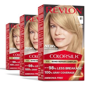 Revlon ColorSilk with Bond Repair Complex Permanent Hair Color 100 Gray Coverage Revlon ColorSilk with Bond Repair Complex Permanent Hair Color 100 Gray Coverage