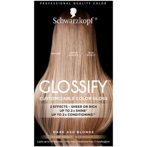 Schwarzkopf Glossify Customizable Color Gloss, Dark Ash Blonde Schwarzkopf Glossify Customizable Color Gloss, Dark Ash Blonde