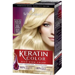 Schwarzkopf Keratin Color Permanent Hair Color Cream 12.0 Light Pearl Blonde Schwarzkopf Keratin Color Permanent Hair Color Cream 12.0 Light Pearl Blonde
