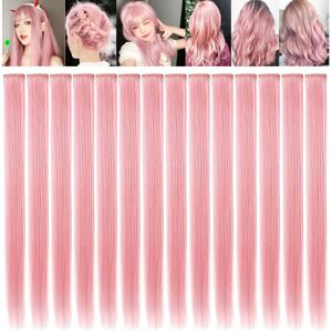 FAIRY COLOR 12PCS Colored Hair Extensions, Multi-colors Hairpieces Party Highlig FAIRY COLOR 12PCS Colored Hair Extensions, Multi-colors Hairpieces Party Highlig