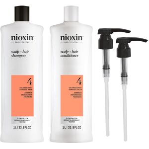 Nioxin System 4 Shampoo & Conditioner Prepack For Color Treated Hair with Progr Nioxin System 4 Shampoo & Conditioner Prepack For Color Treated Hair with Progr