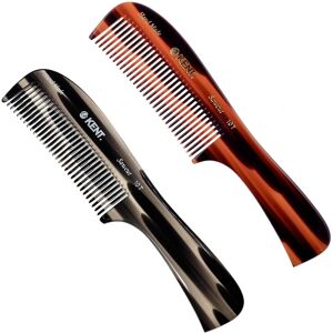 Kent 10T Graphite and Tortoiseshell Wide Tooth Comb - Rake Detangler for Curly Kent 10T Graphite and Tortoiseshell Wide Tooth Comb - Rake Detangler for Curly