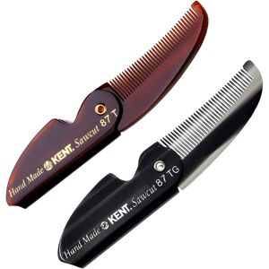 Kent 87T combo Handmade Folding Pocket comb for Men Fine Tooth Hair comb Straig Kent 87T combo Handmade Folding Pocket comb for Men Fine Tooth Hair comb Straig