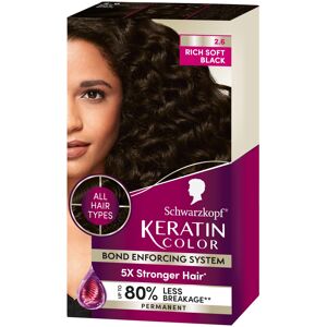 Schwarzkopf Keratin Color Permanent Hair Color 2.6 Rich Soft Black 1 Applicatio Schwarzkopf Keratin Color Permanent Hair Color 2.6 Rich Soft Black 1 Applicatio