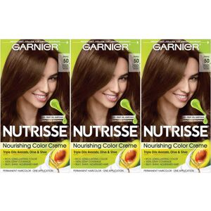 Garnier Nutrisse Nourishing Color Creme 50 Medium Natural Brown 3-Pack (Packag Garnier Nutrisse Nourishing Color Creme 50 Medium Natural Brown 3-Pack (Packag