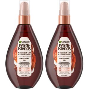 Garnier Whole Blends Coconut Oil & Cocoa Butter Smoothing Oil Spray for Frizzy H Garnier Whole Blends Coconut Oil & Cocoa Butter Smoothing Oil Spray for Frizzy H