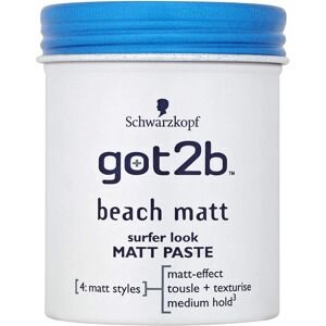Schwarzkopf Got2b Beach Matt Surfer Look Matt Paste 100ml Schwarzkopf Got2b Beach Matt Surfer Look Matt Paste 100ml