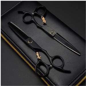 Unbranded (set with bag) professional JP 440c steel 6'' Bearing tiger hair scissors hair c Unbranded (set with bag) professional JP 440c steel 6'' Bearing tiger hair scissors hair c