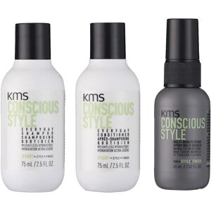 KMS Conscious Style Travel Set with Shampoo 75ml, Conditioner 75ml, and Multi-Benefi KMS Conscious Style Travel Set with Shampoo 75ml, Conditioner 75ml, and Multi-Benefi