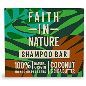 Faith In Nature Natural Coconut & Shea Butter Shampoo Bar, Hydrating, Vegan & Cr Faith In Nature Natural Coconut & Shea Butter Shampoo Bar, Hydrating, Vegan & Cr