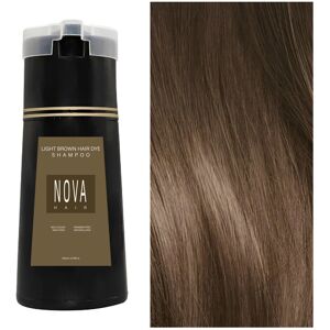 Unbranded (Light Brown) Nova Instant Hair Dye Shampoo Treatment Cream 200ml Brown Black Pu Unbranded (Light Brown) Nova Instant Hair Dye Shampoo Treatment Cream 200ml Brown Black Pu