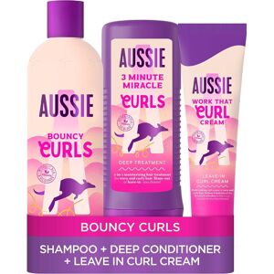 Aussie Curls Shampoo and Conditioner Set with Leave In Conditioner Curl Cream, C Aussie Curls Shampoo and Conditioner Set with Leave In Conditioner Curl Cream, C