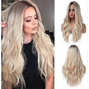 Unbranded (As show, One size) 26 Inches Long Blonde Wigs for Women Synthetic Natural Hair Unbranded (As show, One size) 26 Inches Long Blonde Wigs for Women Synthetic Natural Hair