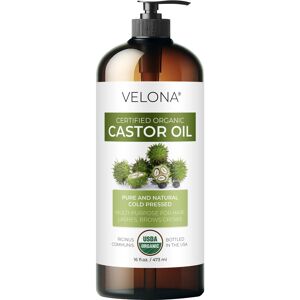 velona USDA Certified Organic Castor Oil - 16 oz (With Pump) For Hair Growth velona USDA Certified Organic Castor Oil - 16 oz (With Pump) For Hair Growth