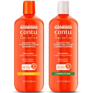 Cantu Shampoo & Conditioner with Shea Butter for Natural Hair 13.5 fl oz (Pack Cantu Shampoo & Conditioner with Shea Butter for Natural Hair 13.5 fl oz (Pack