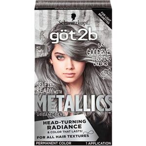Schwarzkopf Got2b Metallics Permanent Hair Color M72 Dusty Silver Schwarzkopf Got2b Metallics Permanent Hair Color M72 Dusty Silver