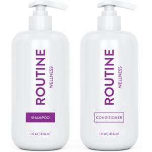 Routine Wellness Shampoo and Conditioner Set for Stronger Hair - Vegan Clinical Routine Wellness Shampoo and Conditioner Set for Stronger Hair - Vegan Clinical