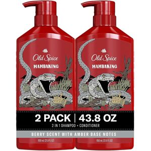 Old Spice Men's 2-in-1 Shampoo and Conditioner MambaKing Twin Pack 43.8 Fl Oz Old Spice Men's 2-in-1 Shampoo and Conditioner MambaKing Twin Pack 43.8 Fl Oz