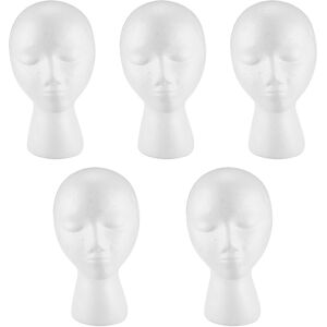 omärkt 5X Foam Mannequin Wig Head Display White Foam Head omärkt 5X Foam Mannequin Wig Head Display White Foam Head