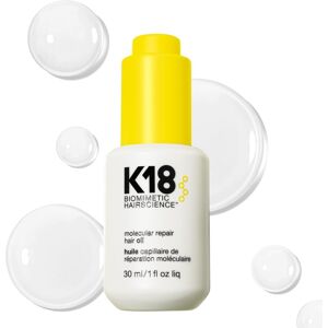 K18 Molecular Repair Hair Oil - Weightless Oil for Stronger, Healthier Hair, 30 K18 Molecular Repair Hair Oil - Weightless Oil for Stronger, Healthier Hair, 30