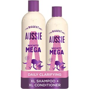 Aussie Mega Shampoo and Conditioner Set, Hair Care for Dry Damaged Hair, Vegan S Aussie Mega Shampoo and Conditioner Set, Hair Care for Dry Damaged Hair, Vegan S
