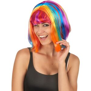 Rubies Multicolored square wig with bangs for women Rubies Multicolored square wig with bangs for women