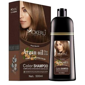 Unbranded Mokeru Argan Oil Dye Hair Color Shampoo DARK BROWN 500ml Ammonia-Free Dye, Ins Unbranded Mokeru Argan Oil Dye Hair Color Shampoo DARK BROWN 500ml Ammonia-Free Dye, Ins