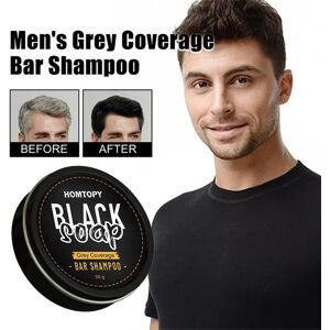 Unbranded 3X Men's Grey Coverage Bar Shampoo Hair Darkening Black Soap Unbranded 3X Men's Grey Coverage Bar Shampoo Hair Darkening Black Soap
