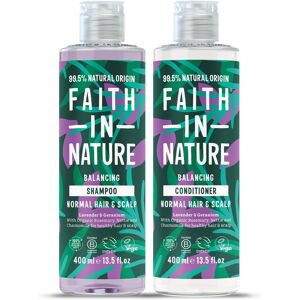 Faith In Nature Natural Lavender & Geranium Shampoo and Conditioner Set, Nourish Faith In Nature Natural Lavender & Geranium Shampoo and Conditioner Set, Nourish