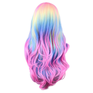 Semoic Colorful Rainbow Wig European & American Cosplay W Semoic Colorful Rainbow Wig European & American Cosplay W