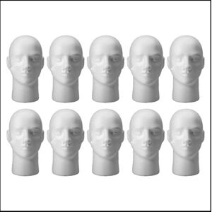 Unbranded 10X Male Female Foam Manikin Head Stand Model Wig Hat Unbranded 10X Male Female Foam Manikin Head Stand Model Wig Hat
