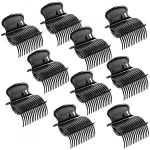 Unbranded (Black) 10pcs Hot Roller Clips Insulated Hair Perm Clips Suitable for Hair Unbranded (Black) 10pcs Hot Roller Clips Insulated Hair Perm Clips Suitable for Hair
