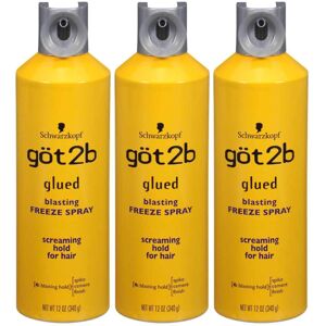 Schwarzkopf Got2b Glued Blasting Freeze Spray 12 oz (Pack of 3) Schwarzkopf Got2b Glued Blasting Freeze Spray 12 oz (Pack of 3)