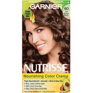 Garnier Nutrisse Nourishing Hair Color Creme, 60 Light Natural Brown (Acorn) (Pa Garnier Nutrisse Nourishing Hair Color Creme, 60 Light Natural Brown (Acorn) (Pa