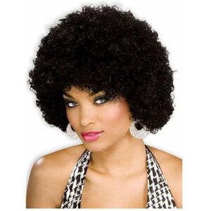 Rubies Unisex Afro Wig/ Assorted Color Clown Wigs, Black, One Size Rubies Unisex Afro Wig/ Assorted Color Clown Wigs, Black, One Size