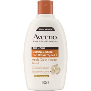Aveeno Haircare Clarify and Shine Apple Cider Vinegar Blend Shampoo, 500ml Aveeno Haircare Clarify and Shine Apple Cider Vinegar Blend Shampoo, 500ml