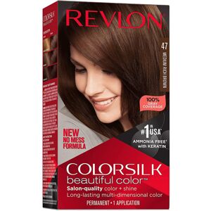 X2 Revlon 3D Colour Gel Permanent Colorsilk Medium Rich Brown 47 X2 Revlon 3D Colour Gel Permanent Colorsilk Medium Rich Brown 47