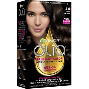Garnier Olia Oil Powered Permanent Hair Color, 4.0 Dark Brown, 1 Kit Garnier Olia Oil Powered Permanent Hair Color, 4.0 Dark Brown, 1 Kit