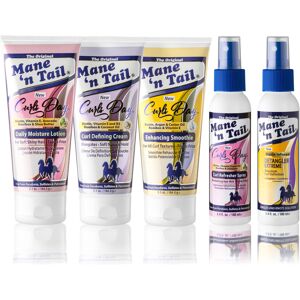 Mane 'n Tail Curls Day Full Set & Extreme Detangler Curl Defining Cream (6.5 O Mane 'n Tail Curls Day Full Set & Extreme Detangler Curl Defining Cream (6.5 O