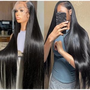 Unbranded 40 Inch 13x6 HD Lace Front Brazilian Straight Human Hair Wig 250% Density PrePlu Unbranded 40 Inch 13x6 HD Lace Front Brazilian Straight Human Hair Wig 250% Density PrePlu
