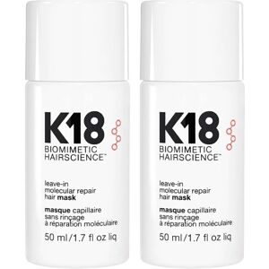 K18 Biomimetic Hairscience Leave-In Molecular Repair Hair Mask 50ml x2 K18 Biomimetic Hairscience Leave-In Molecular Repair Hair Mask 50ml x2