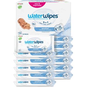 WaterWipes Sensitive+ Newborn & Baby Wipes, 720 Count (12 Packs), 3-In-1 Cleans, WaterWipes Sensitive+ Newborn & Baby Wipes, 720 Count (12 Packs), 3-In-1 Cleans,