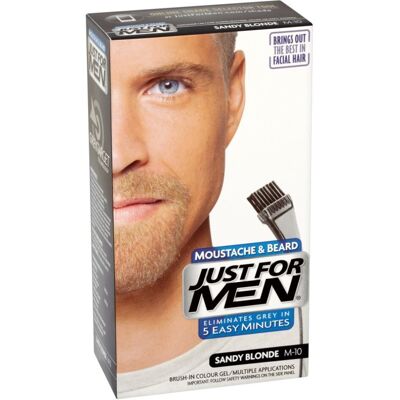Just for Men M10 Moustache and Beard Facial Hair Color Sandy Blonde Just for Men M10 Moustache and Beard Facial Hair Color Sandy Blonde